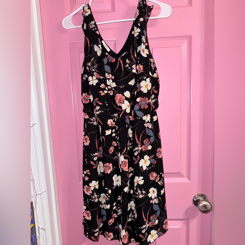 Maurices black floral dress